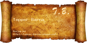Tepper Barna névjegykártya